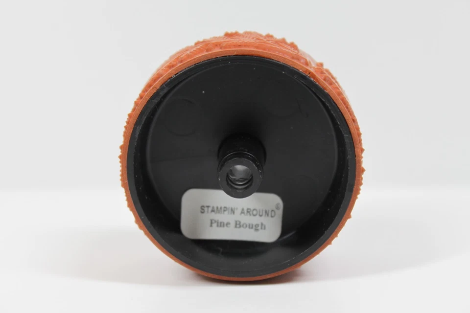 Stampin' Up PINE BOUGH Estampación de goma alrededor de 1" Rueda Hojas de árbol Aguja de vacaciones Foto 2 de 2