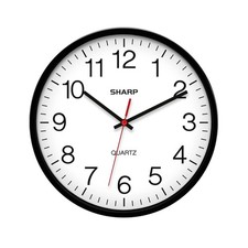 SHARP Wall Clock Silent Non Ticking 10 Inch Q...