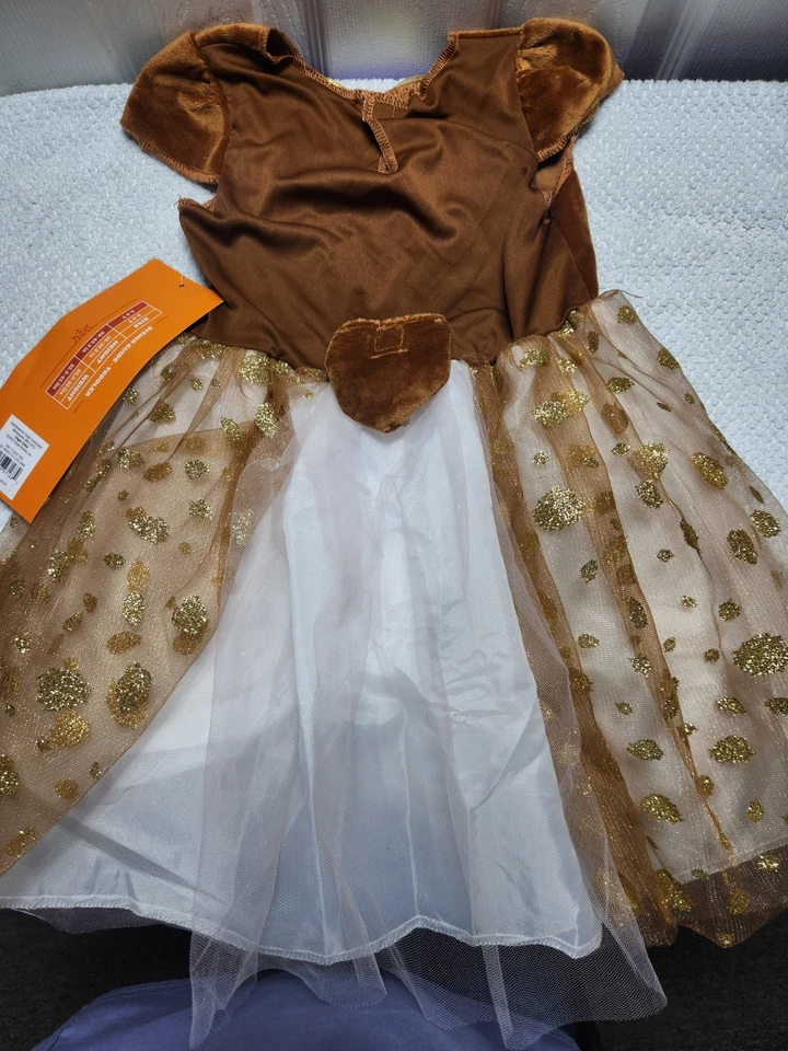 Disfraz de Halloween para niñas Hyde and Eek vestido cervatillo 4-5T falta tocado B Foto 3 de 4