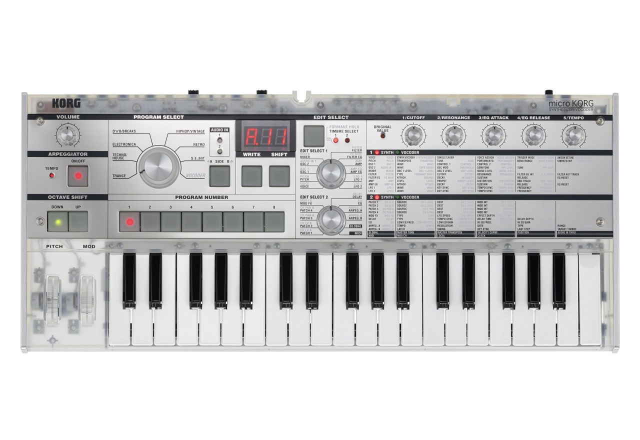 4959112238541 Кристалл - аналоговый синтезатор Korg microKORG mit вокодер KORG 107590₽