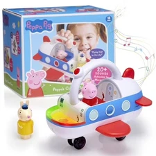 WOW! STUFF Peppa Pig Toys Clever Plane Pre-School Learning Interactive Toy 25...