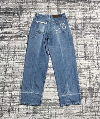 Makaveli Branded Jeans Embroidered Tupac Hip Hop Rap Baggy Men’s Size 32x34 - Picture 2 of 10