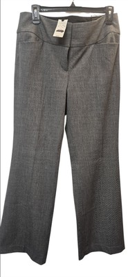 Express Design Studio Dress Pants Women s  Gray Editor Wide Waistband Size 8