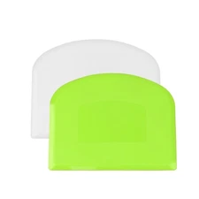 Multi - Purpose Dough & Bowl Scraper Set – 2 Pack Food - Grade Plastic Baking To