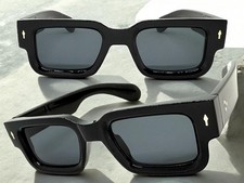 Classic Vintage Retro Hardcore Biker Gangster SUNGLASSES Black Frame Dark Lens