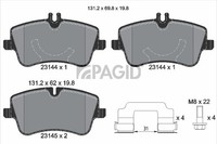 Bremsbelagsatz BremsklöTze FüR Mercedes-Benz C-Klasse W203 SLK R171 S203