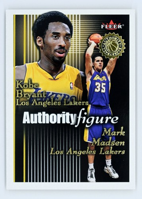 #ad 2000 01 Fleer Authority #2 AF Mark Madsen Kobe Bryant 1250 Authority Figure $28.89