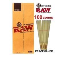 RAW Classic PEACEMAKER 140mm/5.5 inch Pre-Rolled Cones (100 pack)AUTHORIZED