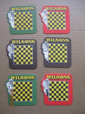 Sechs Wilsons Northern Bitter Bierdeckel