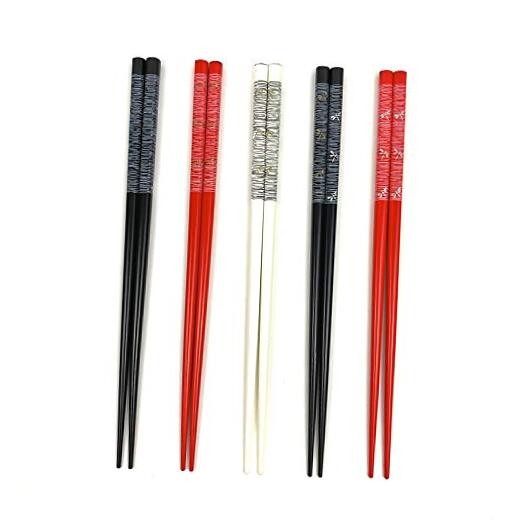 Reusable Bamboo Chopsticks Japanese Chinese Korean Style with Dragonfly Design