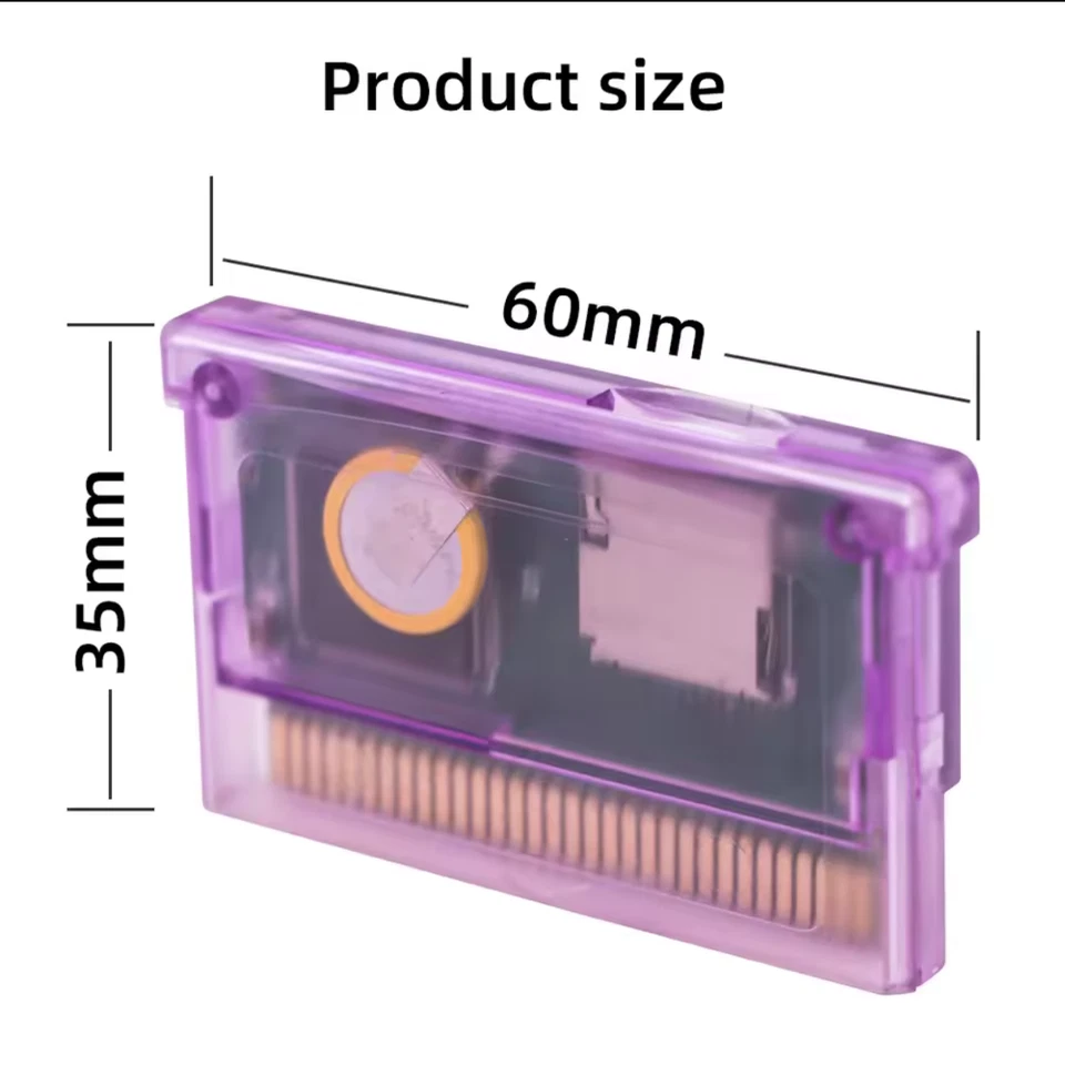 Carro GBA Flash REMANK V1.5 100+ Juegos Retro RTC 1M Flash NES V1.5, VENDEDOR DE EE. UU. Foto 4 de 4