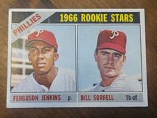 1966 Topps FERGUSON JENKINS RC VG Crease Free
