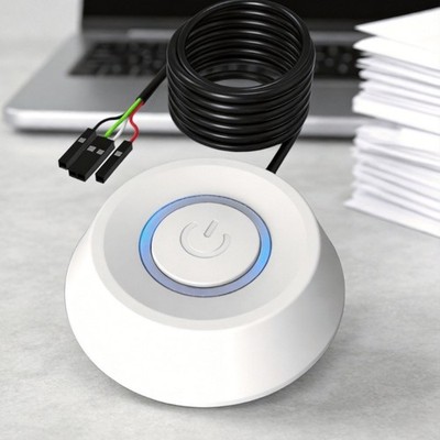 Remote PC Start Button Cable for Under Desk Computer Home Access