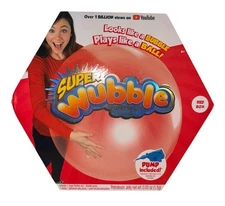 Super Wubble Bubble Ball Red Rox Inflatable Toy with Pump NEW