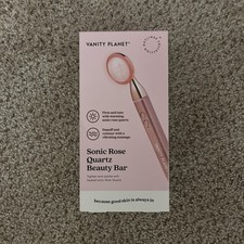 Vanity Planet Sonic Rose Quartz Beauty Bar LED Wand VNT25024 Firm  Depuff Skin
