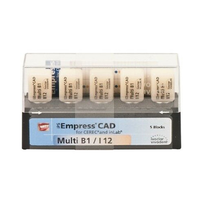 Ivoclar Vivadent 602596 Empress CAD inLab CEREC Blocks Multi B1 I12 5/Pk