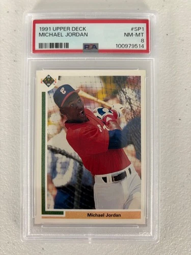1991 UPPER DECK BASEBALL #SP1 MICHAEL JORDAN PSA 8 NM-MT