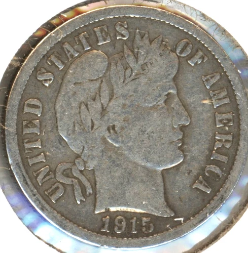1915 BARBER DIME ~ FINE + CONDITION ~ 1c START