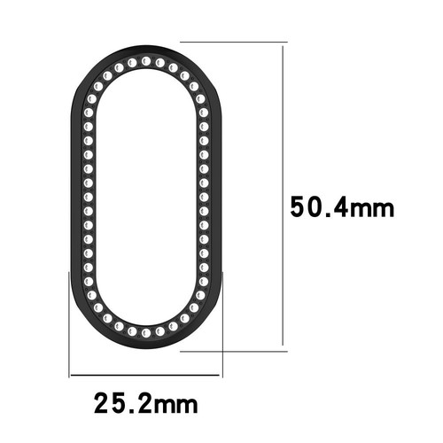 Bumber Diamond Encrusted Cover PC Screen Protector for Xiaomi Band 8 - Photo 2/17