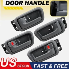 4X Gray Interior Door Handle & Bezel Front Rear LH RH For 2000-06 Toyota Tundra