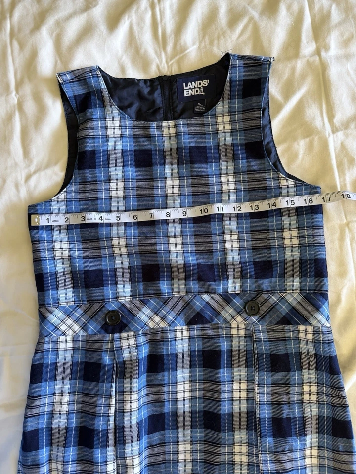 Lands' End Uniform Jumper Girls Size 14 Navy Blue/gray - Image 2 of 2