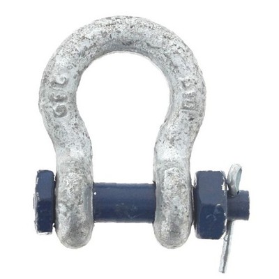 22 mm Bügelschäkel aus legiertem Stahl mit Sicherungsmutter und Bolzenstift - Typ Sicherungsstift - w.