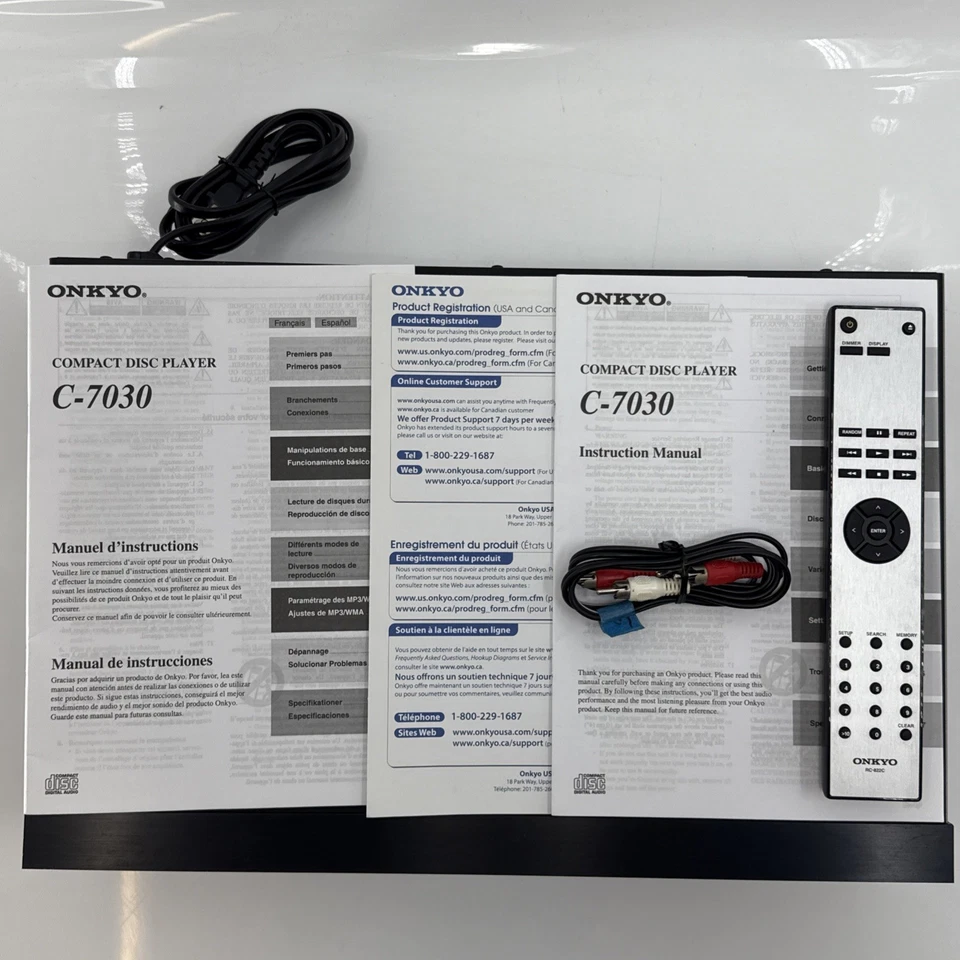 Onkyo C-7030 Audio CD Player - Black - W/ Remote - Tested - Works Great! - Image 2 of 4