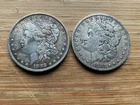New ListingUS Morgan Silver Dollars 2 coins circulated details Pre 1904 Lot SU2