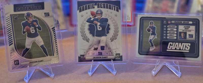 Panini 2025 Donruss Optic Jaxson Dart New York Giants Rookie 3-Card Lot