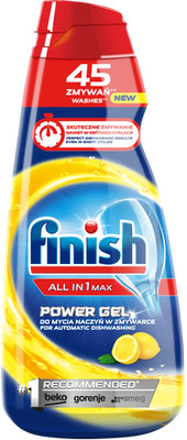 5908252000029 FINISH Żel do mycia naczyń w zmywarce All-in-1 Max 900ml Cytrynowy