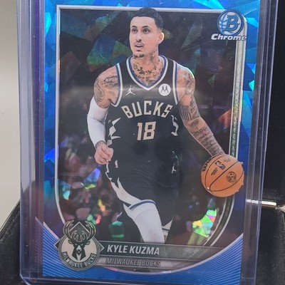 2025 Bowman Chrome Sapphire Kyle Kuzma Cracked Ice plus 3 free cards