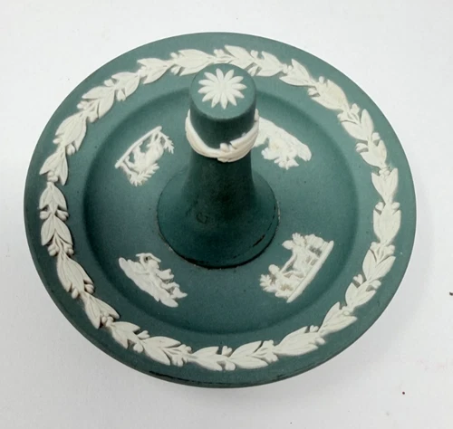 Wedgewood Jasperware Darker Green Ring Holder
