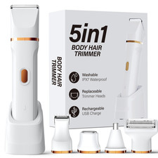 Kingtee 5-In-1 Electric Bikini Trimmer For Women Ipx7 Waterproof Shaver