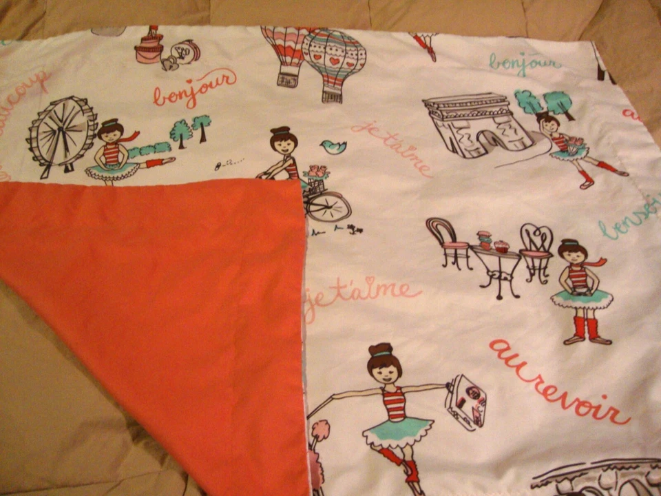 Circo Target Almohada Estándar Individual Falsa 30"x23" Francia Francesa Torre Eiffle 259 Foto 2 de 4