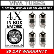 Brand New Matched Quad (4) Electro-Harmonix 6922 (6DJ8) Vacuum Tubes
