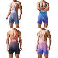 Men's Jumpsuit Vest Tight Underwear Sport Sleeveless Gym Fitness Casual Bodysuit