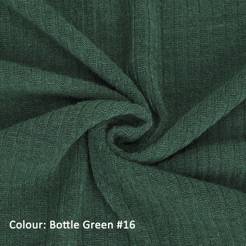 Jersey Fabric Rib Knit 4x2 Ribbed Dressmaking Stretch Material 19 Fashion Colors - Picture 32 of 35