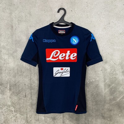 SSC NAPOLI 2017 2018 AUTHENTIC THIRD FOOTBALL SHIRT KAPPA KOMBAT TRIKOT GRÖSSE S