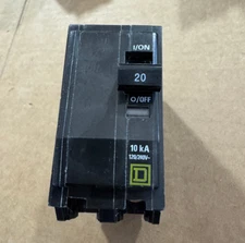 Square D QOB220 Bolt-On Circuit Breaker 2P 20A 120/240V New with Free Shipping