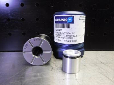Schunk 1.250'' O.D. 1/2'' I.D. Sealed Collet Sleeve 224408 (LOC752)