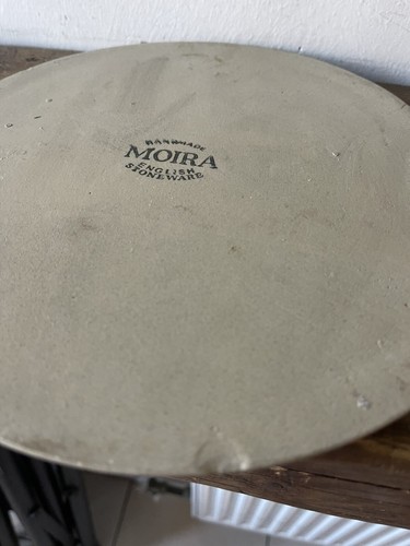 Vintage Moira Pottery Stoneware Farmhouse Cheese Tray With Dome Cover - Picture 5 of 7
