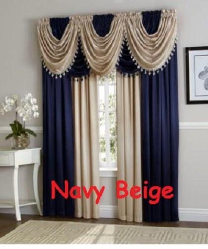 Ultra Luxurious Hyatt window curtain Panel fringe valance Treatment new colors - Picture 6 of 10