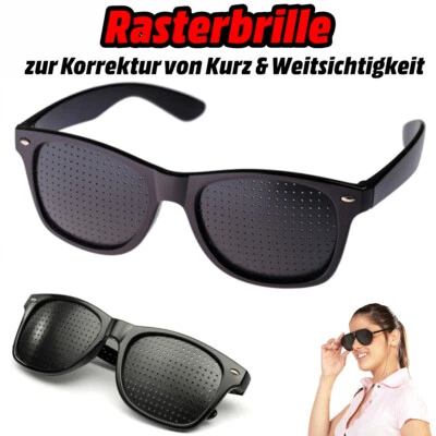 NEUNX Lochbrille Rasterbrille Gitterbrille Sehkorrektur Augentraining Pinhole Brille