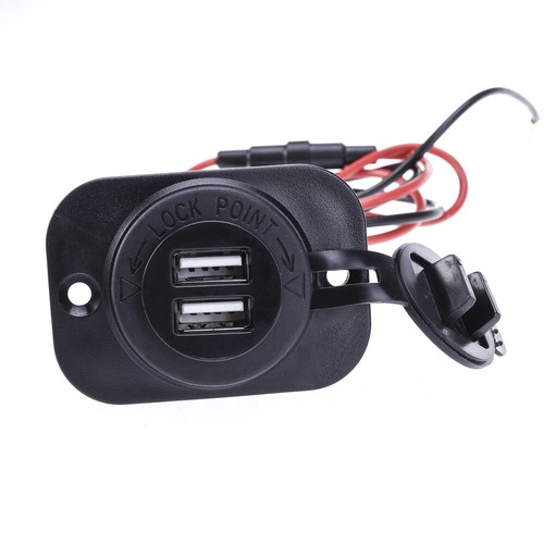 12V Car Motorcycle Dual USB Adapter Cigarette Lighter Socket Power Plug for - 第 7/12 張圖片