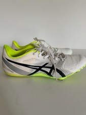 ASICS Men's Hypersprint Track  Field Running Shoes Cleats Size 9M White Black