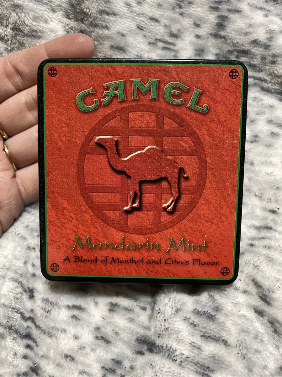 Vintage Camel Mandarin Mint Cigarette Empty Tin!