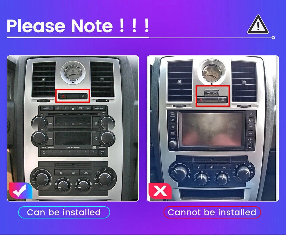 CarPlay For Chrysler 300C 2005-2010 Android12 Car Stereo Radio GPS Navi WiFi Cam - Imagem 2 de 4