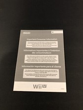 Nintendo Wii U Precaution Insert