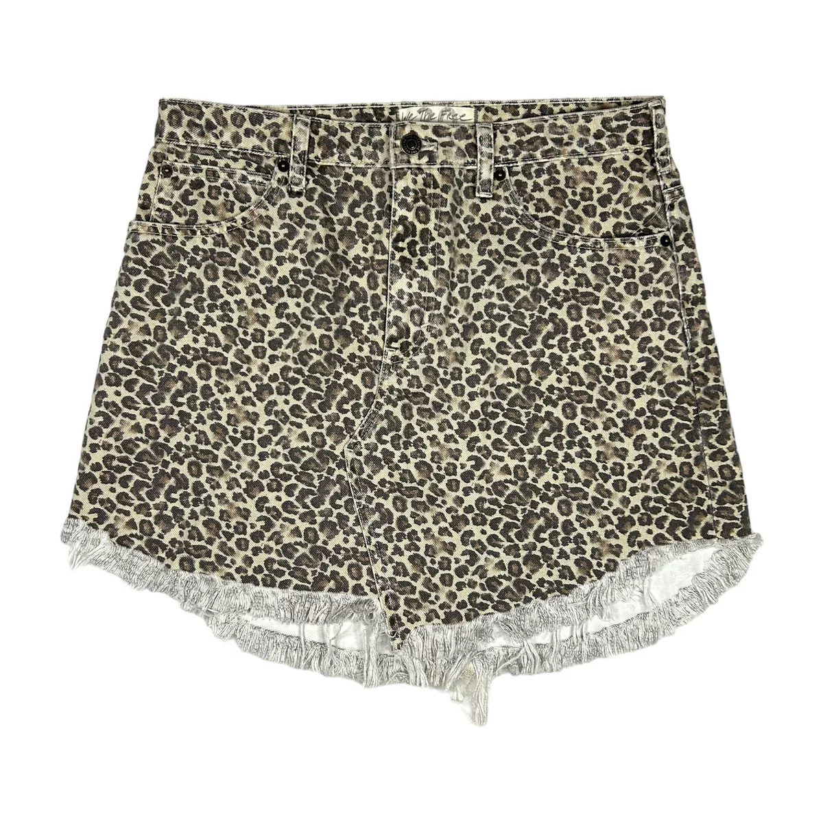 Animal print jean skirt cheap