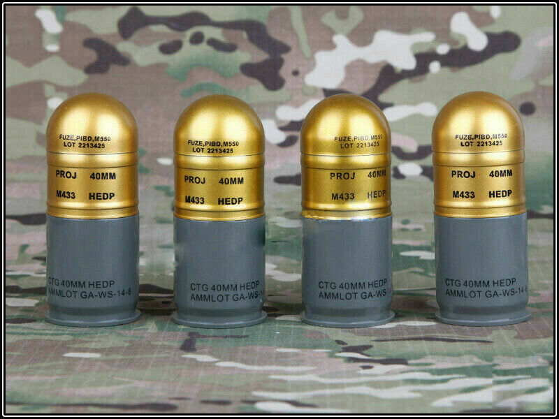 4Pcs Emerson M433HE1 Dummy Grenade Shell Model Tactical Props